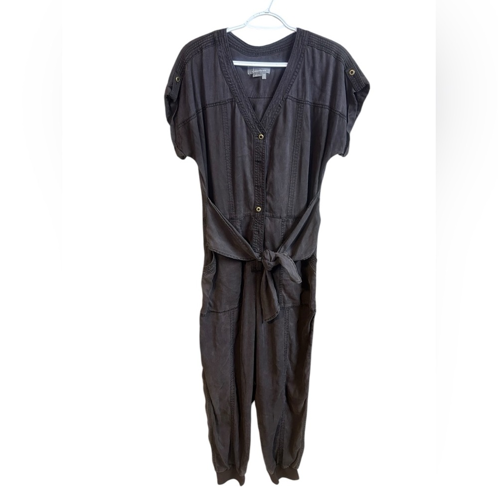 Anthropologie Women’s Huxley Utility Jogger Jumpsuit Black Size 12 - Picture 5 of 9